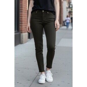L'Agence Margot Skinny Jeans Women's 28 Olive Green High Rise Classic